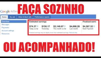 Adsense: Trabalhe sozinho ou acompanhado | Trabalho em casa sem precisar vender