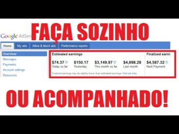 Adsense: Trabalhe sozinho ou acompanhado | Trabalho em casa sem precisar vender