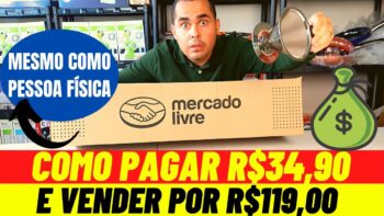 Pague R$34,00 e venda por R$119,00 MESMO SENDO PESSOA FÍSICA!Use o Mercado Livre como seu fornecedor