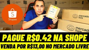 Pague R$0.42 na Shopee e venda por R$13,00 no Mercado Livre mesmo sendo PESSOA FÍSICA