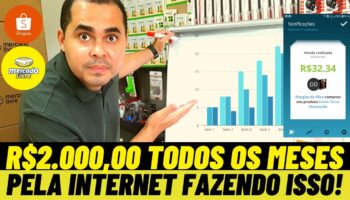 Como ganhar R$2.000,00 por mês pela internet usando o Mercado Livre, Shopee e Hotmart! COMPROVADO