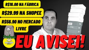 Produto de R$16.00 na fábrica sendo vendido por R$56.90 no MercadoLivre USE a Shopee como FORNECEDOR