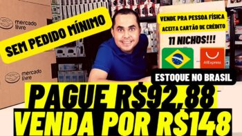 ✅ Pague R$92,88 e venda por R$148,00 no Mercado Livre usando FORNECEDORES BRASILEIROS do Aliexpress