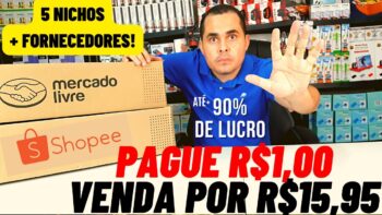 Produtos para vender na Shopee e Mercado Livre com até 90% de lucro! Pague R$1.00 venda por R$15.95