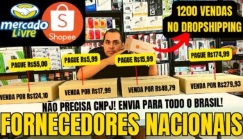 Fornecedores para Shopee e Mercado Livre! Pague R$54,99 e venda por R$124,10 DropShipping e Atacado